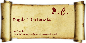 Megó Celeszta névjegykártya